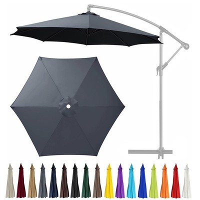 9Ft 6 Ribs Patio Umbrella Replacement Canopy (Canopy only), Canopy Replacemen...