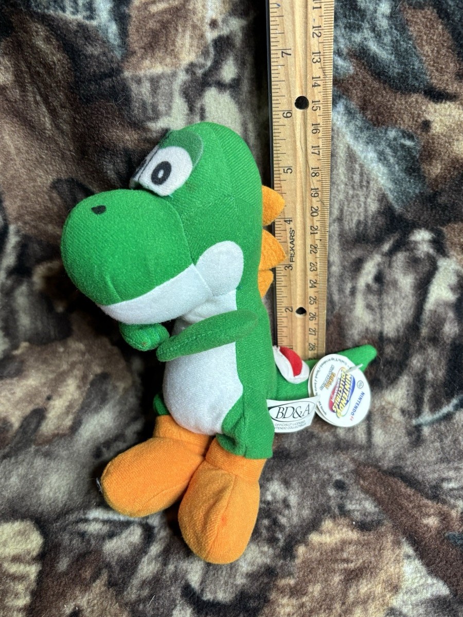 LOOK!! READ Vtg Talking Yoshi N64 Super Mario Beanbag Plush Tags