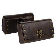 HiiFeuer Medieval Faux Leather Dog Clothes Accessory, One Size, Dark Brown