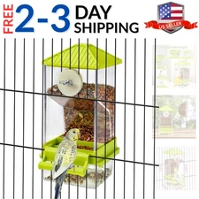 No Mess Automatic Bird for Cage,Transparent Acrylic Parrot Seed s,Food Contai...