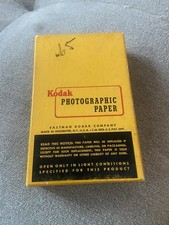 1957 Kodak Velox F-1 Photographic Paper 100 Sheets Sealed Box 2 3/4 X 4 1/2  