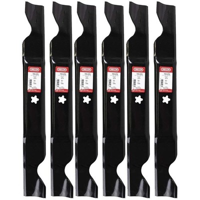 6 PACK OREGON PART # 195-070 MOWER BLADES, 100 SERIES, 22-7/8'' HUSQVARNA SNAPPER