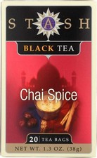 Stash Tea, Black Tea, Chai Spice, 20 Tea Bags, 1.3 oz Pack of 2