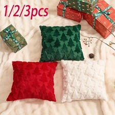 Christmas Pillow Covers 18 x 18 inch Set of 2 Xmas Tree Elk Snow Pillow Red