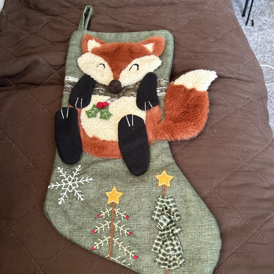 conjunto de 4 meias de Natal- Fox-sleuth-owl-moose - Imagem 4 de 4