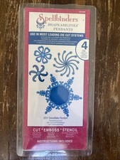 SPELLBINDERS Shapeabilities 2010 SNOWFLAKE PENDANT S4-286 -USED-3 DIES INCLUDED