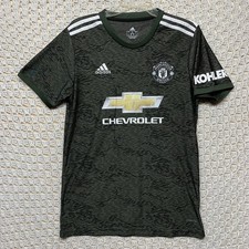 Manchester United Jersey Away football 2020 - 2021 Adidas shirt Men Size M Gray