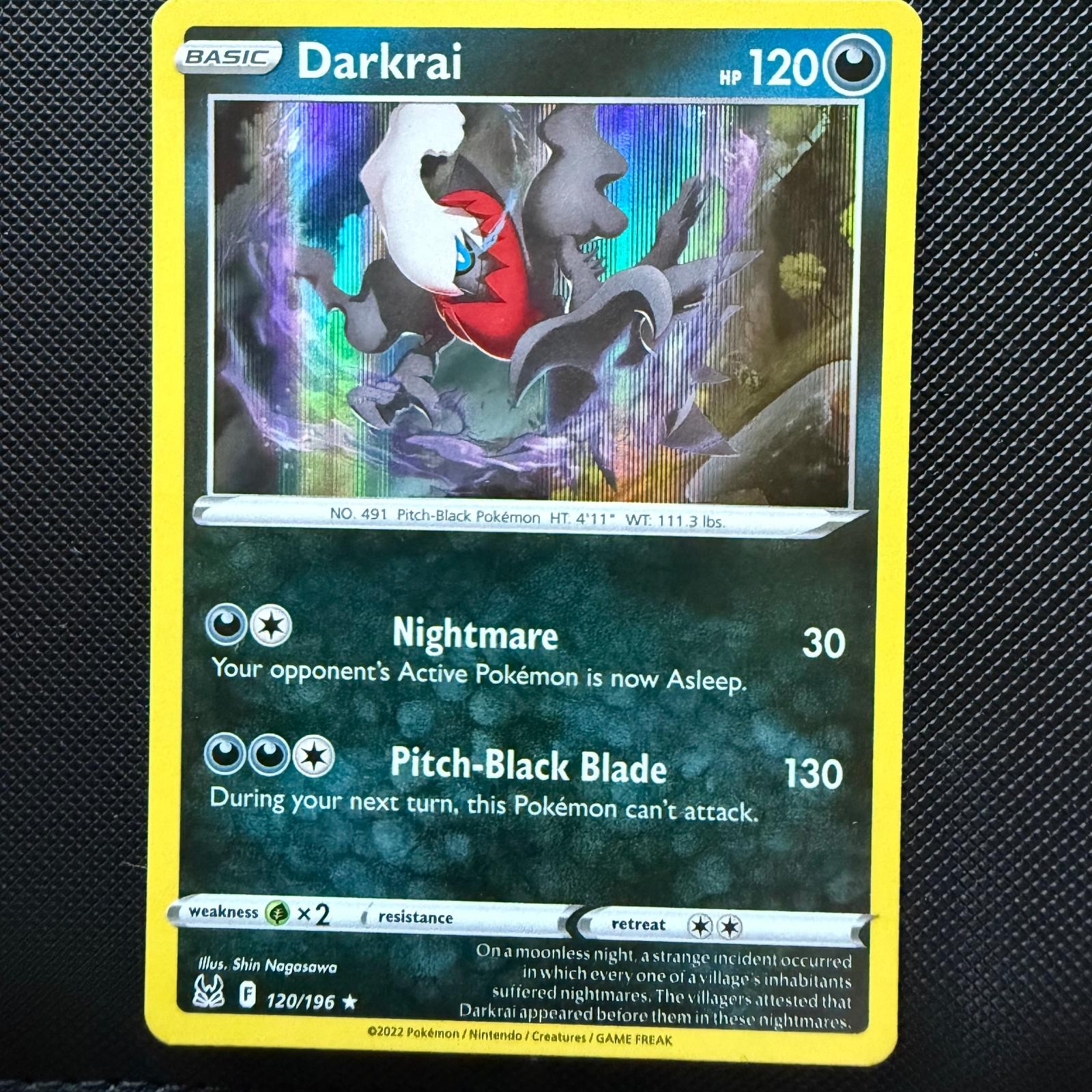 Darkrai 120/196 Holo Rare Lost Origin Pokemon Near Mint