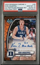 2024 KON KNUEPPEL BOWMAN CHROME UNIVERSITY AU-REPTILIAN ORANGE 18/25 PSA 10