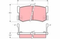 TRW Bremsbelagsatz Scheibenbremse GDB994 FüR Hyundai HS XS 800 Rover Sonata 3 1