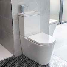 2 in 1 Basin & Toilet Combination with Soft Close Seat - Combi By Voda Design