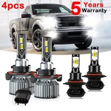 For Ford F-150 20042014 10000k Led Headlight Hilo Fog Light 4bulbs Combo Kit