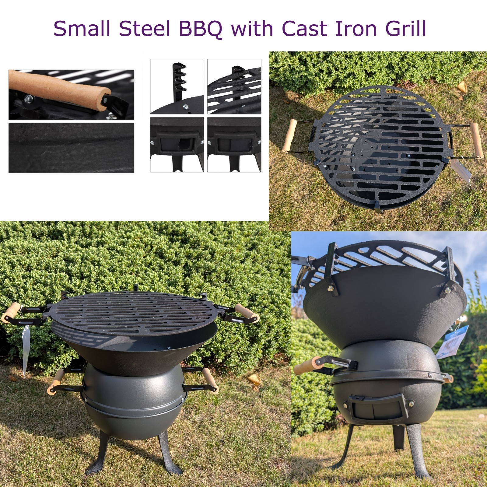 Outdoor Steel Metal  BBQ Cast Iron Grill Camping Garden Barbecue Burner Fire Pit