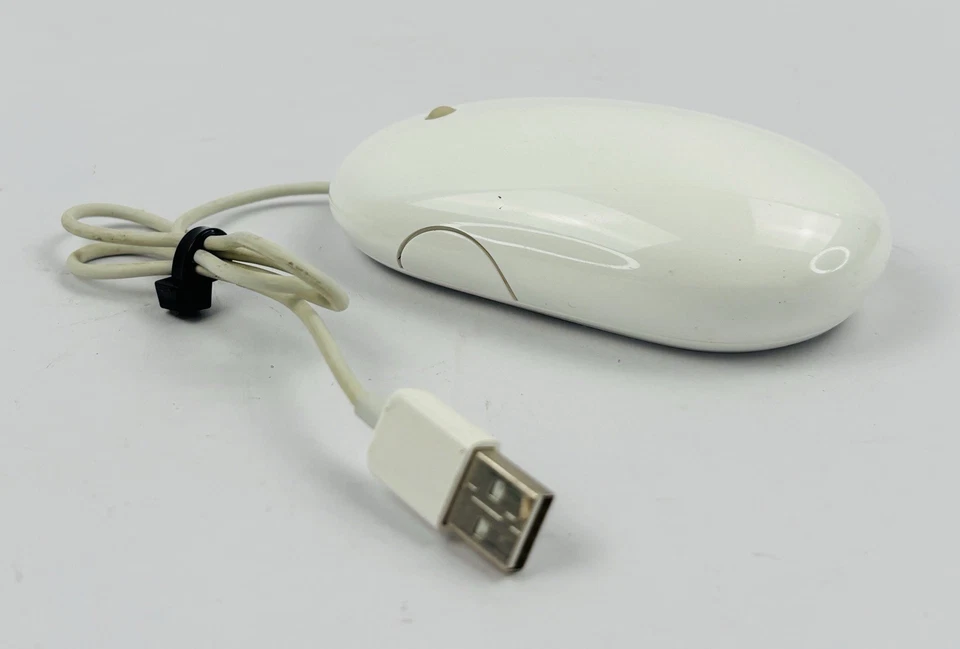 Apple A1152 USB Wired Mighty Mouse MB112LL/B - 19" Cable - TESTED - Image 2 of 4