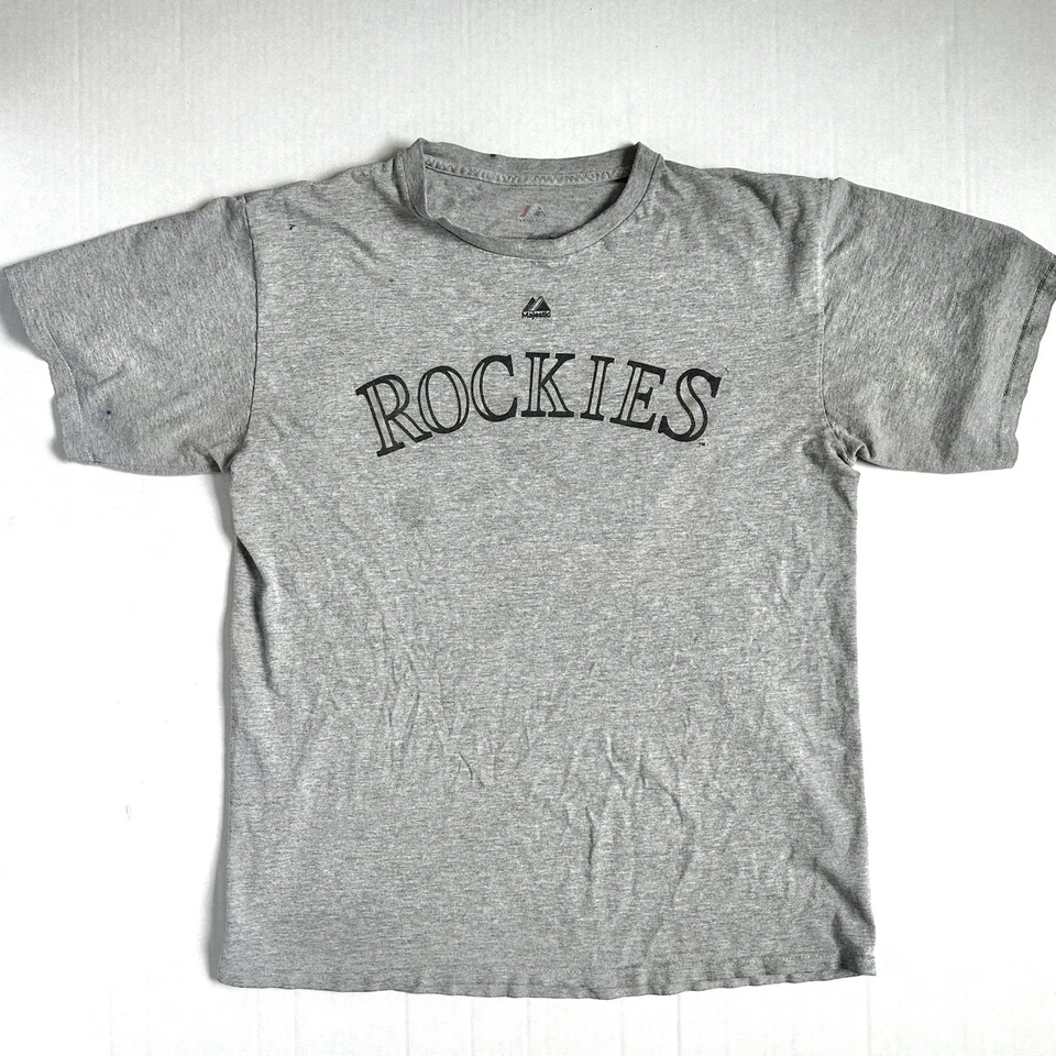 Camiseta de béisbol vintage de los Colorado Rockies Todd Helton talla M día del juego MLB Foto 2 de 4