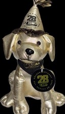 Raising Cane s Dog 2025 Plush Golden 28th Birthday Cane Gold
