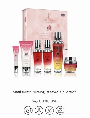 Predire Snail Mucin Firming Renewal Collection 6 Price Set MSRP $4600