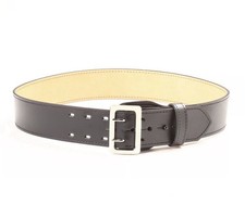 Galls Police Duty Utility Leather Sam Browne Belt Size 46 Black Plain LP505