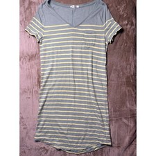 GAP Women  Striped  Short Sleeve T-Shirt Dress Coastal Nautical Everyday Size S