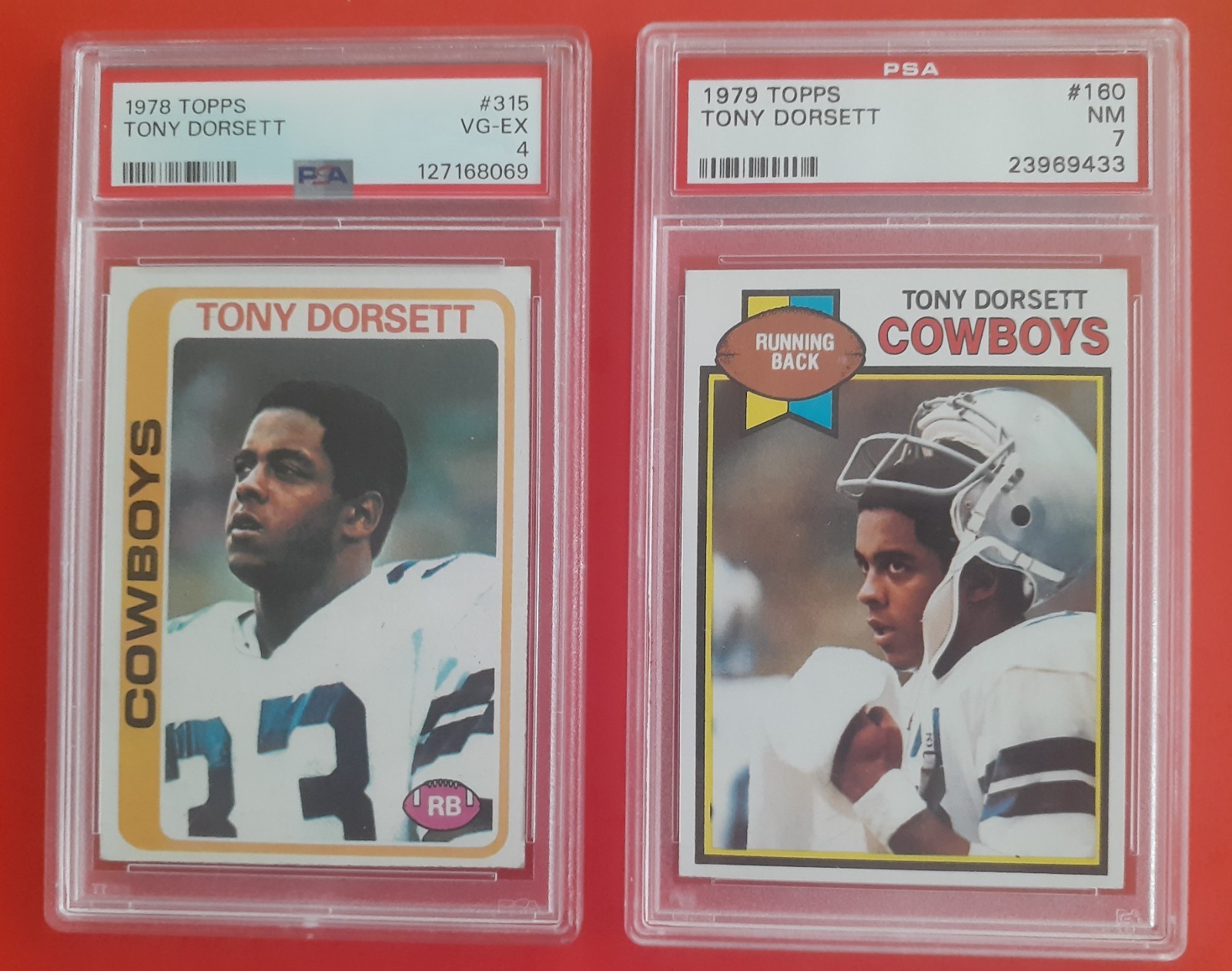 1978 TONY DORSETT PSA 4 (RC) & 1979 TONY DORSETT PSA 7 + BONUS VINTAGE CARDS!