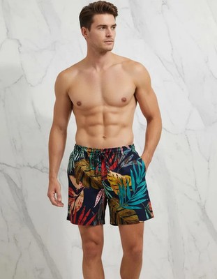 Mens Tropical Beach Hawaiian Shorts