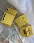 Vintage Fisher Price Little People Yellow Kitchen Sink, Refrigerator and Stove