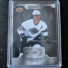 2023-24 UD Engrained Ebony Ebony #/49 Luc Robitaille #74 LA Kings SSP