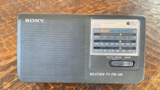 Sony ICF-36 AM/FM Weather TV Portable Radio Vintage Tested