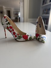 Nine West Womens Fresh White Floral Print Pumps Shoes 9.5 Medium New W/out Box