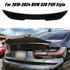 For 19-24 BMW G20 330i M340i M3 G80 Gloss Black PSM Style Highkick Trunk Spoiler