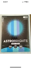 Astrobrights 91529 Assorted Blue Colored Paper 8.5" X 11" 24 lbs 100 Sheets New