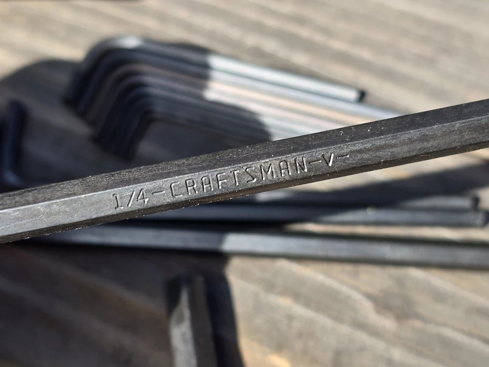 Vintage CRAFTSMAN SAE Long/Short Arm Hex Key 14pc. Set V & H series - Image 4 of 4