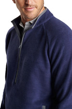 Peter Millar M Fade Half Zip Performance Fleece Jacket Navy Blue Pullover 245