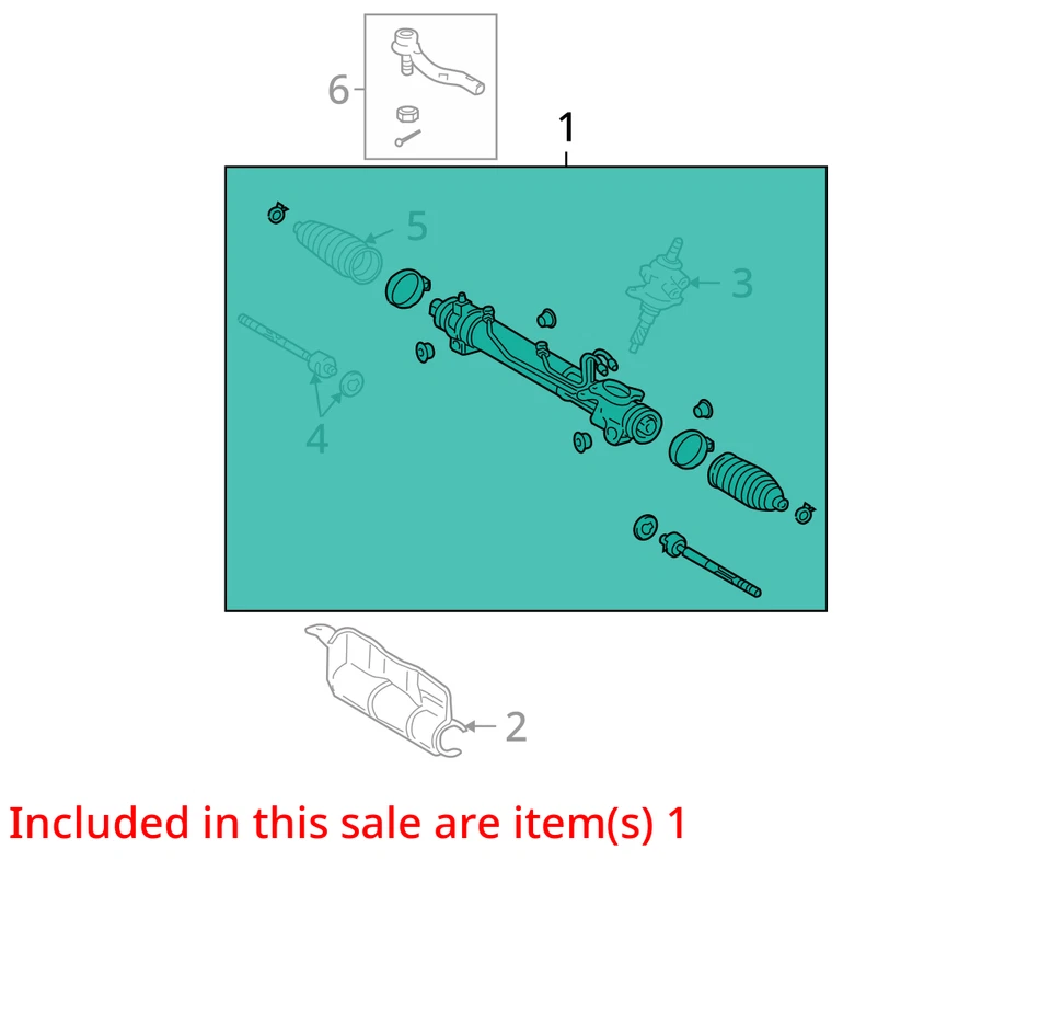 Toyota Solara 2005 cremallera de dirección y piñón OEM 98 k millas - LKQ393089438 Foto 4 de 4