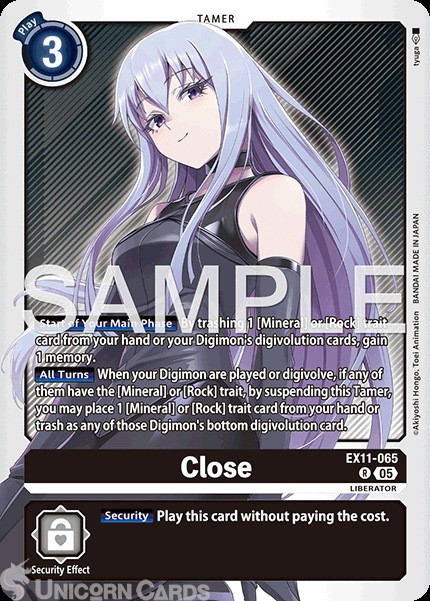 EX11-065 Close : Rare Digimon Card : EX11: Dawn of Liberator
