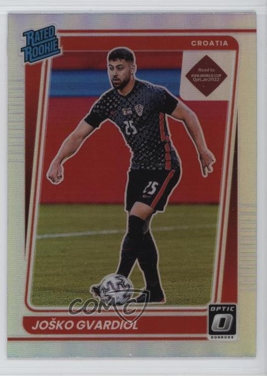 2021-22 Donruss Road to Qatar Rated Rookie Optic Holo Prizm Josko Gvardiol 19rf