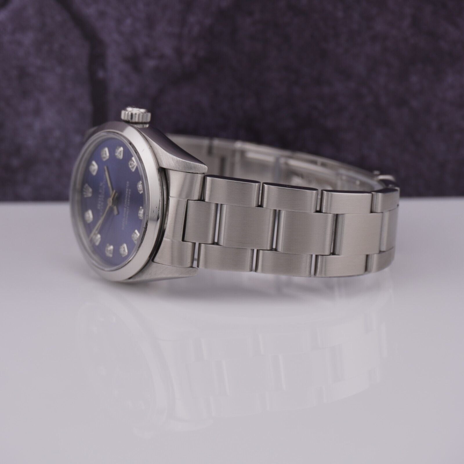 Rolex Oyster Perpetual 31mm Acciaio Inox Orologio Quadrante Blu 67480 foto 2