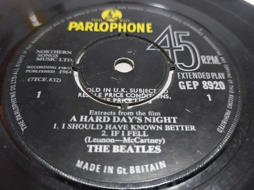 The Beatles – Extracts From The Film A Hard Day's Night 7" single reissue Good
