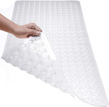 Bath Mat for Tub  Shower, Non Slip Soft Bathmat with Suction Cups  Drain Holes
