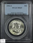 1954 S Franklin Silver Half Dollar 50C PCGS MS 65