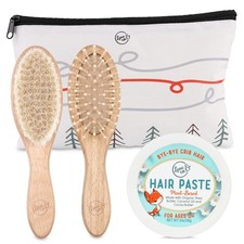 LANE CO. Hair Gel for Kids with Goat-Hair Brown handles , White bristles