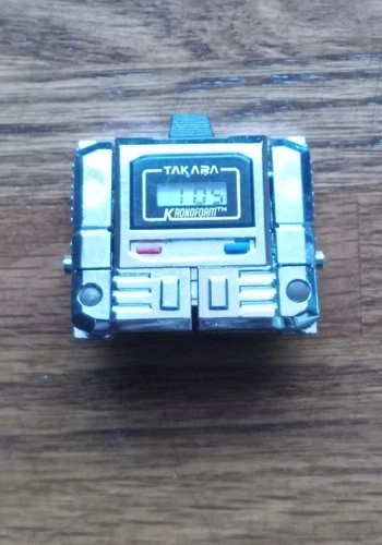 Vintage Takara Kronoform Silver Transforming Digital Watch Robot