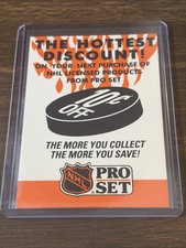 Tarjeta promocional (E) Pro Set 1990-91 sin # descuento