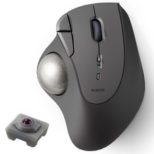 Elecom Wireless Trackball Mouse Bluetooth Faux Ruby Black