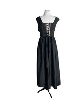 Black Renaissance Medieval Over Dress Small to Medium Halloween Costume Goth