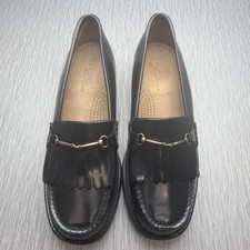 G.H. Bass Weejuns Kiltie Horsebit Loafers Womens 6.5M Black Leather