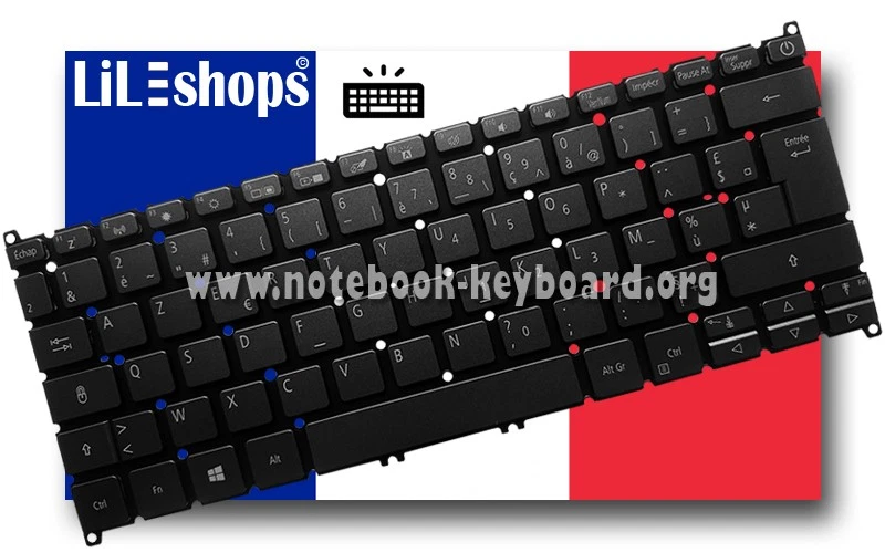 Clavier AZERTY Français Neuf Pour Acer Aspire 5741Z - Noir