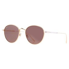 Cartier Brown Round Unisex Sunglasses CT0009S 005 53 CT0009S 005 53