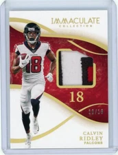 2020 Panini Immaculate Football Jersey Number Patch #INM48 Calvin Ridley #10/18