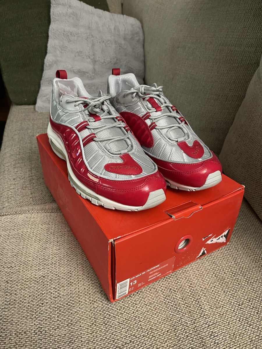 Size 13 - Nike Supreme x Air Max 98 Red for sale online | eBay